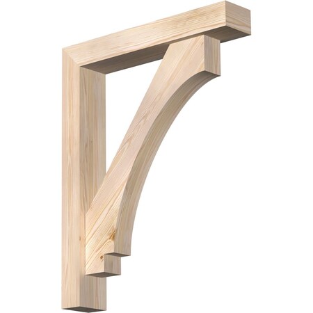 Ekena Millwork Imperial Block Smooth Bracket w/ Offset Brace, Douglas Fir, 5 1/2"W x 30"D x 38"H BKT0604X30X38IMP05SDF